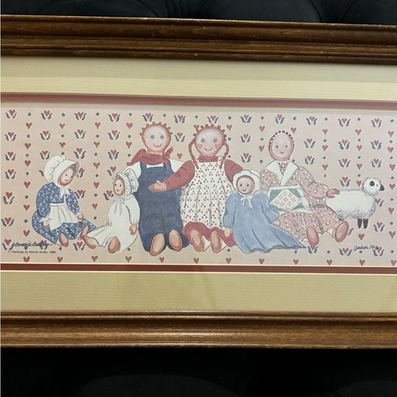 1986 Bonnie Butler Signed Print Painting Farmhouse Raggedy Anne Andy Art VTG - Picture 10 of 13